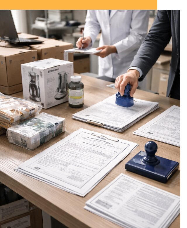 Сертификация импортных товаров от 12371 с таможенным сопровождением